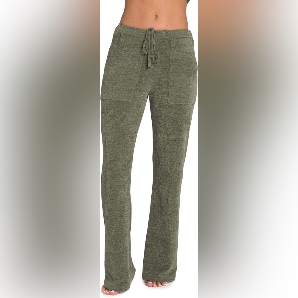 Barefoot Dreams CozyChic Ultra Lite Green Pants Bootcut Size Medium M - Picture 4 of 4